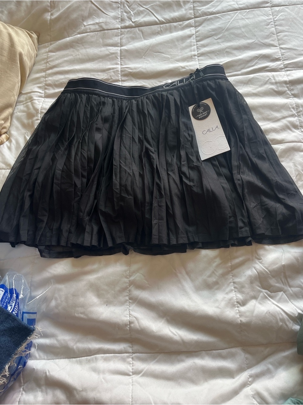 CALIA by Carrie Underwood Black Pleated Skater Skirt